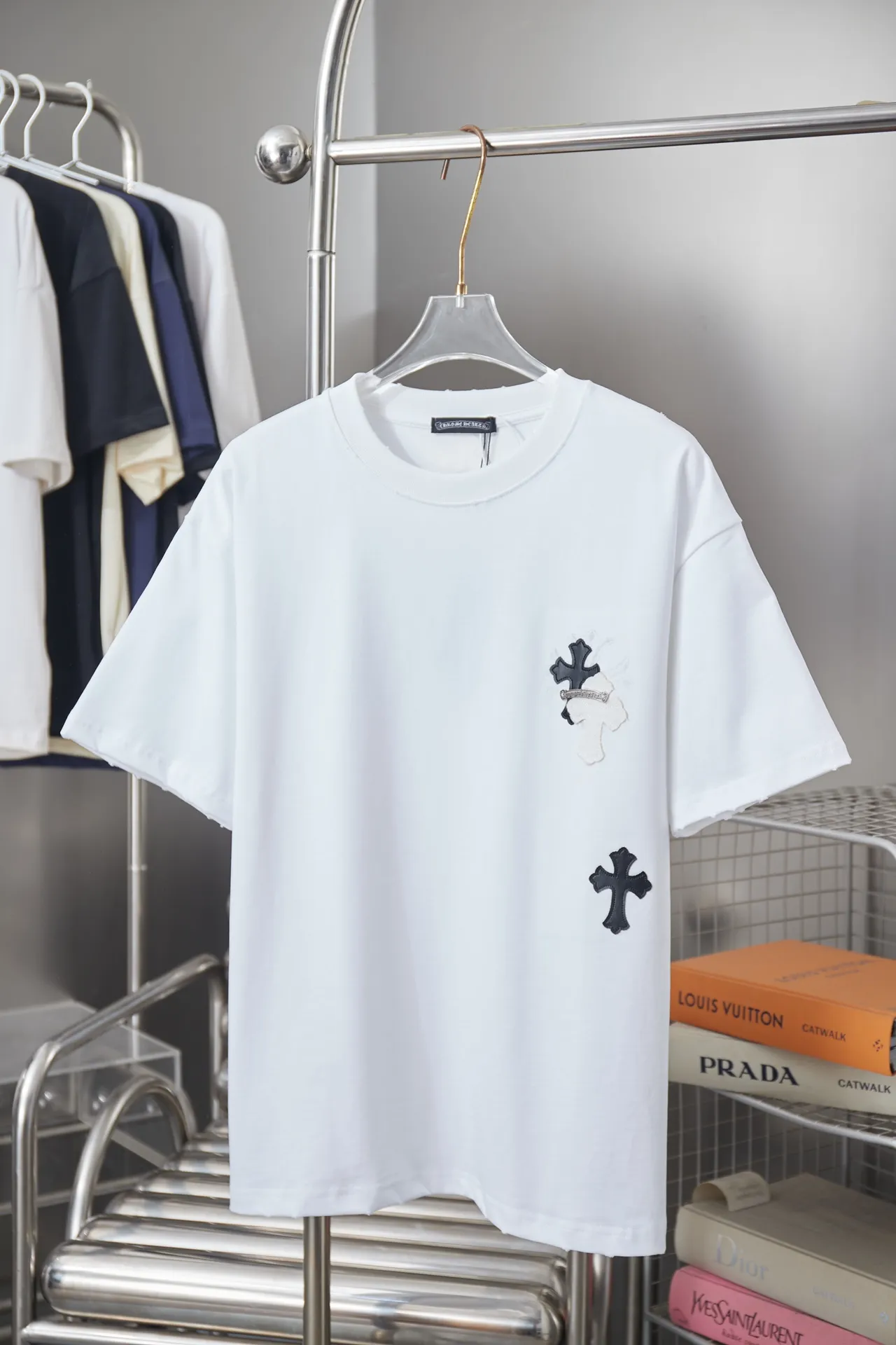Ch*ome Hearte 26SS New Arrival 100% 32 1X 1 ＋ ， ， ：Black/White Size：S/M/L/XL